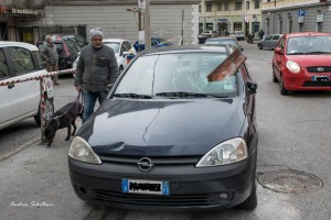 Bora auto distrutta 6.2.2015 Andrea Schillani