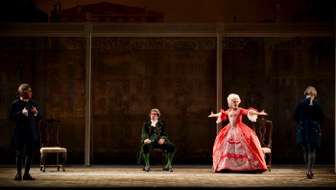 I Rusteghi - da sin. Giancarlo Previati, Alessandro Albertin, Stefania Felicioli, Piergiorgio Fasolo - Foto Serena Pea