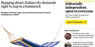 Tutti in #amaca, il caso di cronaca approda su The Guardian