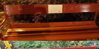 Gorizia, vandalizzata la ‘panchina rossa’ contro la violenza sulle donne