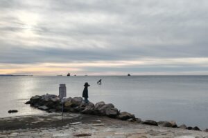 Vista del mare e del cielo da lungomare di Barcola a Trieste. Foto utilizzata per le previsioni meteo di Trieste