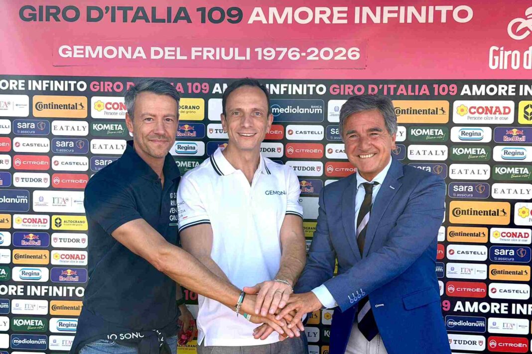 Giro d'Italia, Gemona del Friuli, terremoto del Friuli 1976, Massimiliano Fedriga, Riccardo Riccardi, Maglia Rosa, cinquantesimo anniversario del sisma