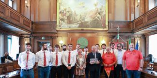 Squadra del Venjulia Rugby ricevuta presso il Comune di Trieste