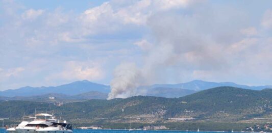 incendio Carso, Sistiana, Duino Aurisina, incendio boschivo, Vigili del Fuoco, colonna di fumo, cronaca Trieste