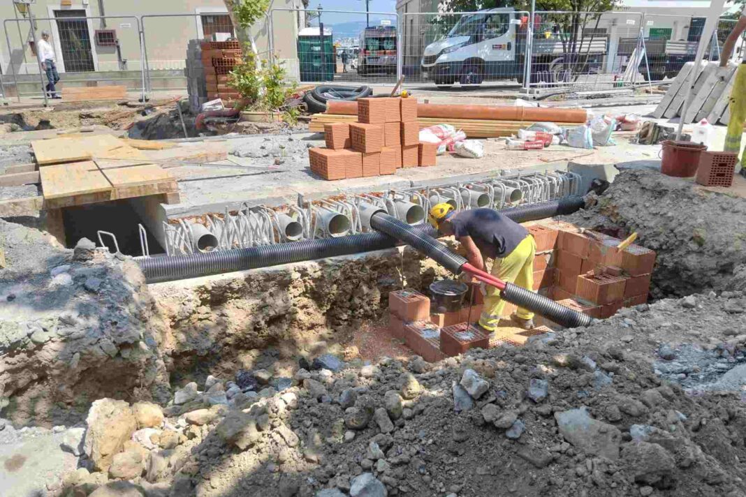 Muggia, torrente Fugnan, via Roma, lavori pubblici, viabilità, cantiere, infrastrutture