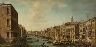 Dipinto in stile cinquecentesco che ritrae la Venezia del Cinquecento